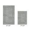 Lux Premium 100% Cotton Tufted Solid Reversible 2 PC Bath Rug Set – Ultra-Soft, Water-Absorbent, Durable, Machine Washable Bathroom Rug - 2 of 4