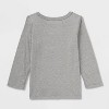 Toddlers 2pk Adaptive Long Sleeve 'Trucks/Brother' Graphic T-Shirt - Cat & Jack™ Dusty Blue/Heather Gray - 2 of 3