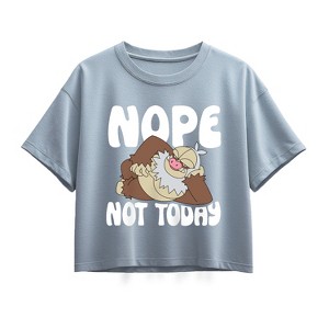Girls' - Pokémon - Nope Not Today Slaking Short Sleeve Boxy Graphic T-Shirt - 1 of 1