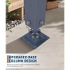 10x20 FT Heavy-Duty Aluminum Pergola, Outdoor Patio Shade with Retractable UV-Resistant Canopy, All-Weather Metal Gazebo for Backyard, Deck - 3 of 4
