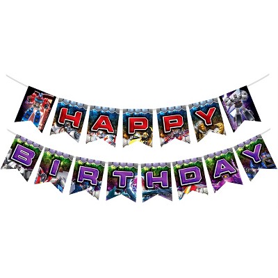 Treasures Gifted Transformers Birthday Banner - Transformers Party Supplies