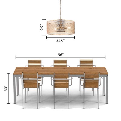 Elegant Polished Gold 25.5" Drum Chandelier with Geometric Cutouts