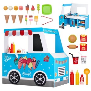 Wooden Ice Cream Truck with Chalkboard & Steering Wheel - 1 of 4