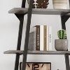 72" A-Frame Bookshelf w/ 5 Adjustable Shelves, Industrial Metal & Wood Ladder Bookcase for Living Room, Bedroom, Office - 3 of 4