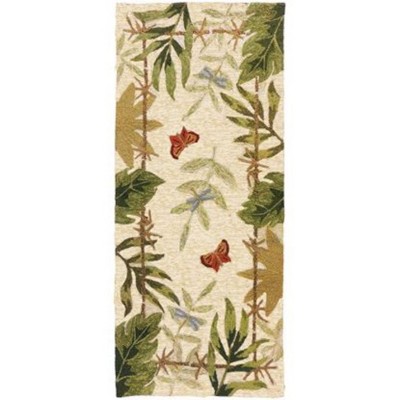 Homefires Butterflies & Dragonflies Indoor and Outdoor Rug – Colorful, Durable, Fade-Resistant, Perfect for Patio, Porch, or Living Room Decor