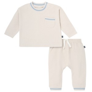 Modern Moments by Gerber Baby Boys' 2-Piece Drop Shoulder Top and Pant Set - 1 of 4