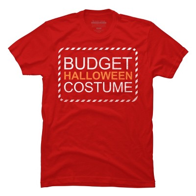 Men's Design By Humans Budget Halloween By rock3tman T-Shirt
