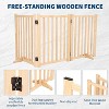 Wooden Freestanding Dog Gate, Pet Gate with Support Feet, Indoor Dog Fence for House, Doorways, Stairs, Expandable Pet Fence - 3 of 4
