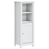 vidaXL Bathroom Furniture Set 3 Piece, Bathroom Cabinet with Storage, Wall Mirror for Bathroom, Modern Style, BERG White Solid Wood Pine - 3 of 4