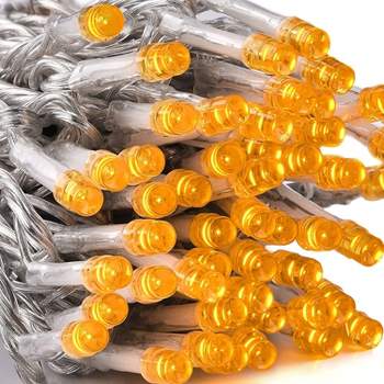 Joiedomi 100 Orange LED Clear Wire String Lights, 8 Modes