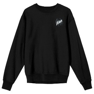 Marvel Universe Publishing Art Archive Venom Wall Crawling Crew Neck Long Sleeve Black Adult Sweatshirt - 1 of 4