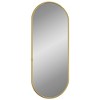 Aghana Digitals Gold Oval Wall Mirror - 23.6x9.8in Synthetic Glass, Elegant Indoor Decor for - 2 of 4
