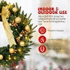 VINGLI 24 Inch Prelit Battery Operated Christmas Wreath, Small Christmas Wreath for Front Door, Window - 2 of 4