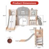8 in 1 Toddler Slide, Indoor Kids Slide for Toddler 1-3, Indoor Playground with Slide, Basketball Hoop - 3 of 4