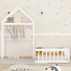 NicBex Twin/Full Size Kids Montessori Bed with Detachable House Shape Headboard,Floor Bed with Kids Dress Up Rack and Fence,Toddler bed for Bedroom - 2 of 4