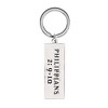 Dicksons KC-808 Jesus Black and Silver Tone 1 x .75 Inch Zinc Alloy Fob Holder Keychain Ring Accessory - 2 of 2