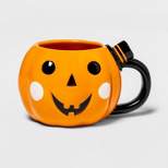 10oz Halloween Stoneware Pumpkin Figural Mug - Hyde & EEK! Boutique™