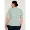 June + Vie by Roaman's Women's Plus Size Puff-Sleeve Knit Sweater - 3 of 4