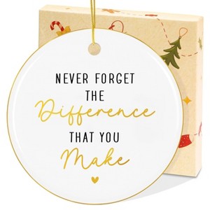 Christmas Thank You Gifts for Women - Ceramic Christmas Ornaments 2025 for Tree Decorations - 1 of 4