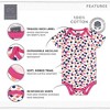 The Peanutshell Baby Girl Short Sleeve Bodysuits, 5-Pack, Dots & Ballet Slippers, Newborn to 24 Months - 3 of 4