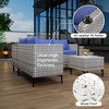 4-Piece Rattan Patio Set – Modular Sectional with Storage Box & Glass Table, Weather-Resistant for Outdoor Lounge, Balcony - 4 of 4