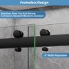 Frameless Bathtub Shower Doors 56-60 W x 60 H, Double Sliding Tub Shower Door with Tempered Glass 5/16"(8mm) - 3 of 4