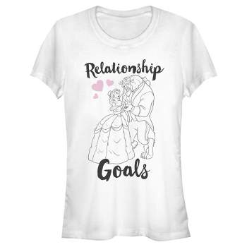 Junior's Women Beauty and the Beast Belle and Beast Relationship Goals T-Shirt