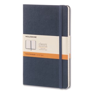 Moleskin Classic Collection Hard Cover Notebook - Sapphire Blue Cover - 8.25" x 5" - 240 Sheets - 1 of 1