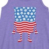 Girls' - SpongeBob SquarePants - Silhouette Stars Stripes Graphic Sleeveless Aline Dress - 2 of 4