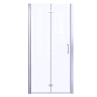 ONWITH 36 to 37-1/4 in. W x 72 in. H Bi-Fold Frameless Shower Doors in Chrome with Clear Glass