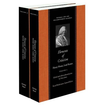 Elements of Criticism - (Natural Law and Enlightenment Classics (Hardcover)) by  Henry Home Lord Kames (Hardcover)