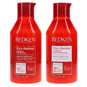 Redken Frizz Dismiss Shampoo 10.1 oz & Frizz Dismiss Conditioner 10.1 oz Combo Pack - 1 of 4