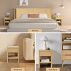 Vynxaria Modern Fluted Night Stand ¨C Stylish Large Bedside Table with Drawer Storage - 2 of 4