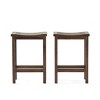 GDF Studio Boucher Outdoor Acacia Wood Counter Stool (Set of 2) - 4 of 4