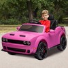 Jojoka 12V Licensed Ride On Car for Kids, Dodge Challenger Style, Toddler Ride On Toy with Remote, Spring Suspension, Music, LED Lights - 3 of 4