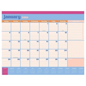 TF Publishing 13.5"x14.5" 2026 Sherbet Medium Desk Pad Monthly Blotter Calendar - 1 of 4