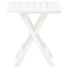 vidaXL Folding Patio Table White 17.7 in.x16.9 in.x19.7 in. Plastic - 3 of 4