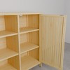 Dexmalle Natural large-capacity single-door storage shelves in living rooms - 4 of 4