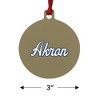 University of Akron Secondary Aluminum Holiday Christmas Tree Ornament - 3 of 4