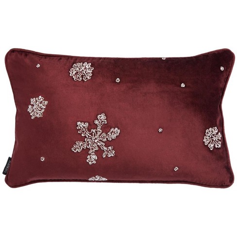 Safavieh Winter Tree Pillow ,Red/Silver