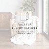 Faux Fur Tie Dye Gray Throw Blanket - Becky Cameron, Light Gray, Throw - 4 of 4