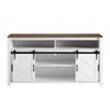 Sideboard Buffet Cabinet with Storage, 59.3" TV Stand with Sliding Barn Door & Mesh Panel Door, Hallway Console Tables Wood Coffee Bar Table - 4 of 4