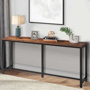 Kumasinova 70.86" Console Table,Modern Entryway Table with Storage Shelf & Metal Legs,Sofa Table for Living Room,Entryway,Hallway,Brown - 1 of 4