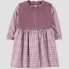 Carter's Just One You® Baby Girls' 3pc Gingham Dress Sweater Set - Plum - 3 of 4