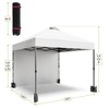 10x10 Pop Up Canopy Tent, Instant Portable Shelter with Wheeled Bag and Silver Coated Top, Adjustable Heights Gazebo with Sidewall, Outdoor Sun Shade - 2 of 4