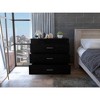 CAVINAS 3 Drawers Dresser for Bedroom, Modern  Drawers with Black Metal Handle for Kids Room,Living Room,Entry and Hallway,Black/White - 2 of 4