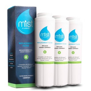 Mist UKF8001 Compatible with Whirlpool Maytag, 4396395, EDR4RXD1, Pur Filter 4, Refrigerator Water Filter (3pk): Mist Replacement Filter 4, Carbon - 1 of 4