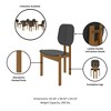 Manhattan Comfort Set of 2 Gales Mid - Century Modern Dining Chairs with Solid Wood Legs - image 4 of 4