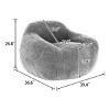 Giant Bean Bag Chair with Spacious Design, Bean Bag Couch with Armrest, Large Bean Bag Chair with Memory Foam Filler-Cuddlewood - 4 of 4