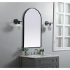 Elegant Lighting Metal Frame Arch Mirror 24x40 Inch in Black - 3 of 4